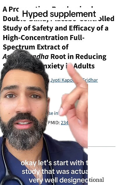 Dr Ahmed said there are at least six or seven studies suggesting that ashwagandha can help reduce stress levels