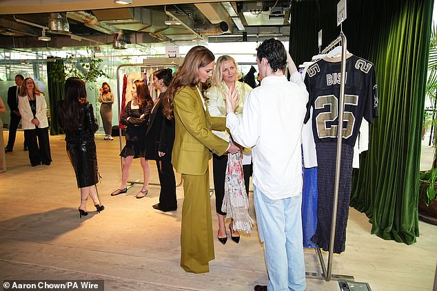 Dresses and designs made by up and coming designers were seen by the fashion-savvy Princess
