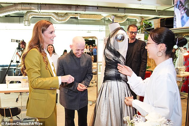 Kate heard about different designs curated by various creatives during the event in London this afternoon