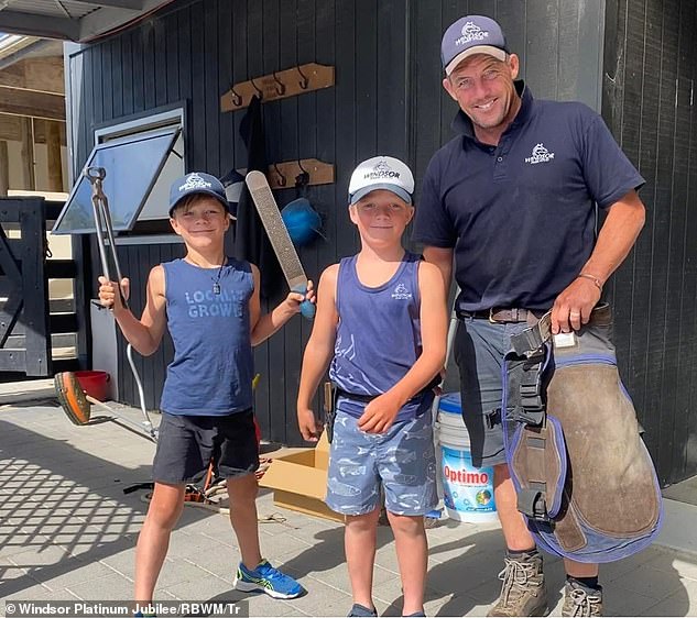 Jimmy Schick (centre) pictured with his father Rodney (right) and brother Oli (left) were said to be out hunting on the Schick family's land when the accident took place