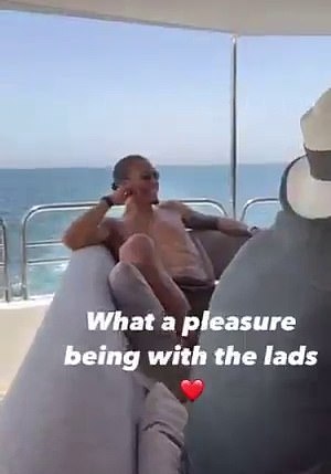 The Reds stars have also been seen taking in the glorious views on the high seas, with social media videos showing the group enjoying life on a massive yacht