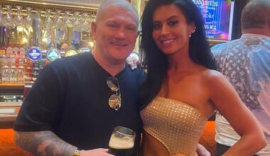 Boxing great Ricky Hatton has revealed a dramatic new look as he posed with Jade Slusarczyk, the partner of snooker legend Jimmy White