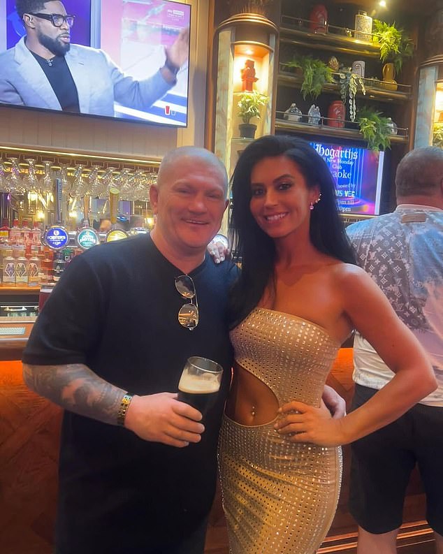 Boxing great Ricky Hatton has revealed a dramatic new look as he posed with Jade Slusarczyk, the partner of snooker legend Jimmy White