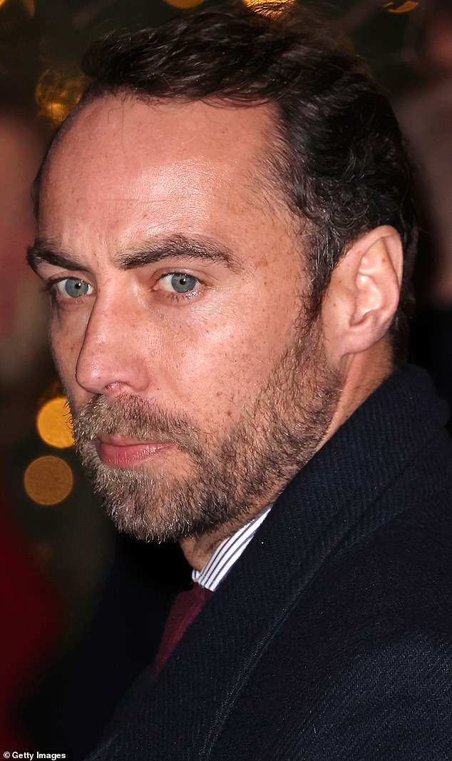 James Middleton (pictured late last year) detailed how he stood on top of his parents' Chelsea house, ready to jump, but was encouraged to come down by his dog looking up at him