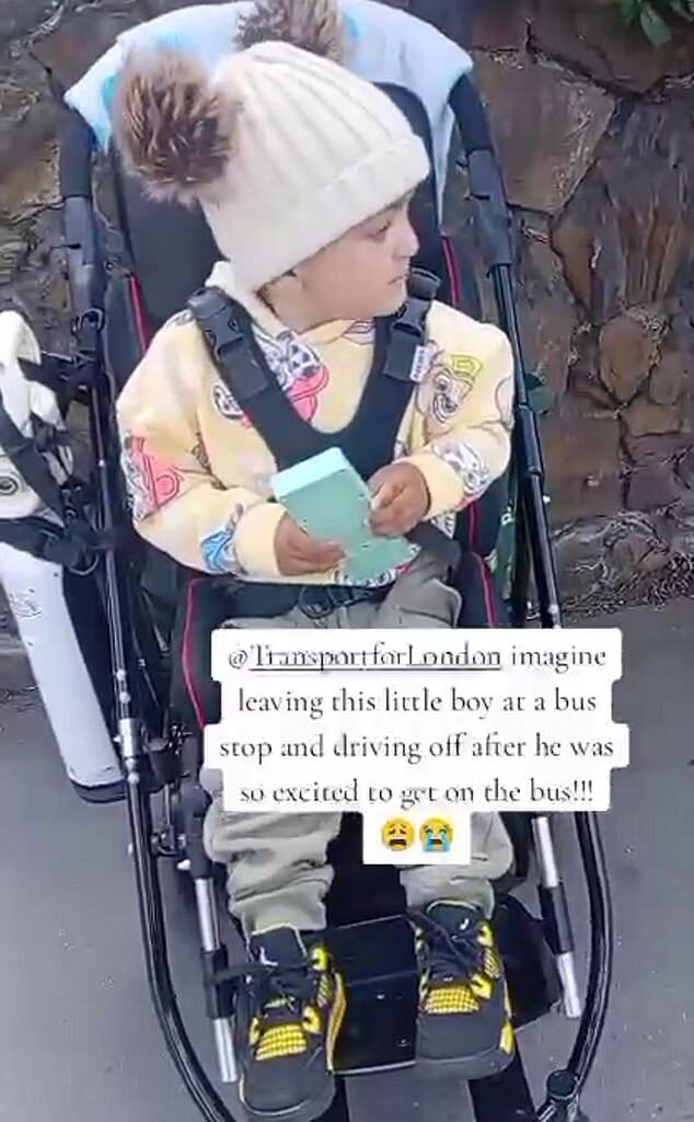 A mother has shared footage of London bus drivers refusing to the lower the ramp to allow her to wheel her disabled two-year-old son Charles on board