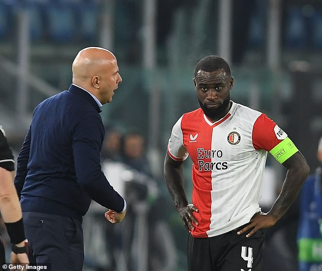 Lutsharel Geertruida was an influential figure for Arne Slot when the pair were winning trophies together at Feyenoord