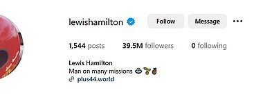 Lewis Hamilton has surprised fans by unfollowing everyone, including his dog, Rocco, on Instagram