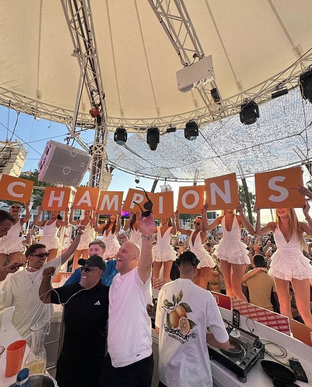The Liverpool players jetted off to Dubai after the Arsenal game on Sunday as part of a farewell party for Alexander-Arnold and to celebrate their Premier League title win
