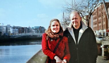 Mary Ann Kenny with her husband, John, before his sudden death at the age of 60 from a heart attack