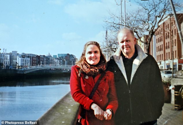 Mary Ann Kenny with her husband, John, before his sudden death at the age of 60 from a heart attack