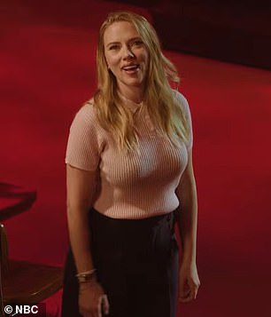 Johansson appears relieved after finding Sarah Sherman was behind the dart