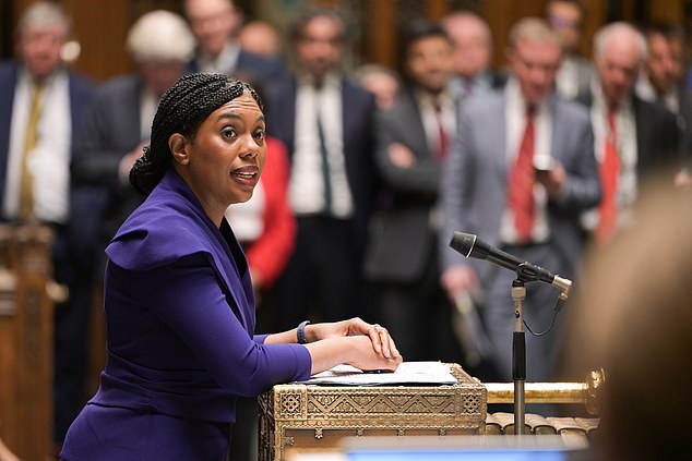 Kemi Badenoch (pictured) will take aim at Labour's 'surrender' on Brexit with a hard-hitting speech in Brussels today