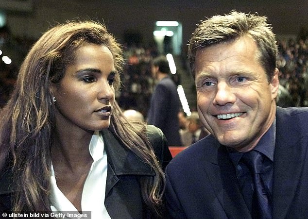 As well as her TV and music career, Naddel was also known for her relationship with music legend Dieter Bohlen, 71 - who is one have of pop group Modern Talking [pictured together in 2000]