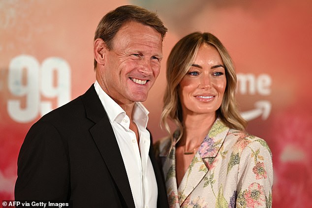 Hanging up his lothario boots, Teddy has now become the ultimate family man since marrying wife Kristina Andriotis in 2016 (the couple pictured in 2024)