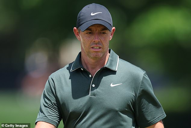 However, Rory McIlroy endured a dismal day and was way off the pace after ending on +3