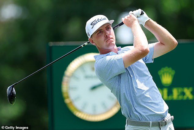 Ryan Gerard, who is playing at the tournament for the first time, is tied for second on -5