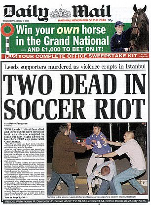 The Daily Mail's front page from the killings in 2000