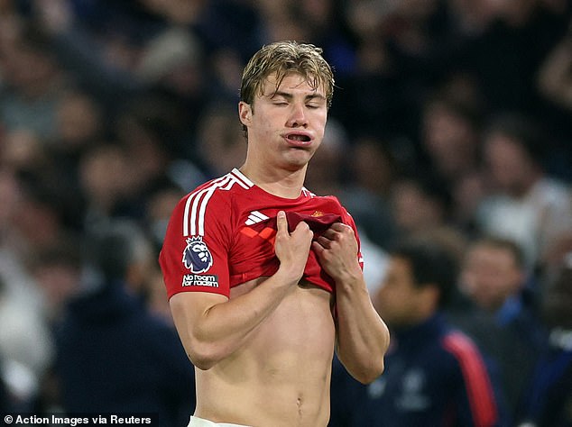 Hojlund has four goals in 31 Premier League appearances this season - Keane argued he is 'not good enough'