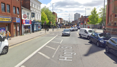 West Bromwich High Street, near to where the incident happened