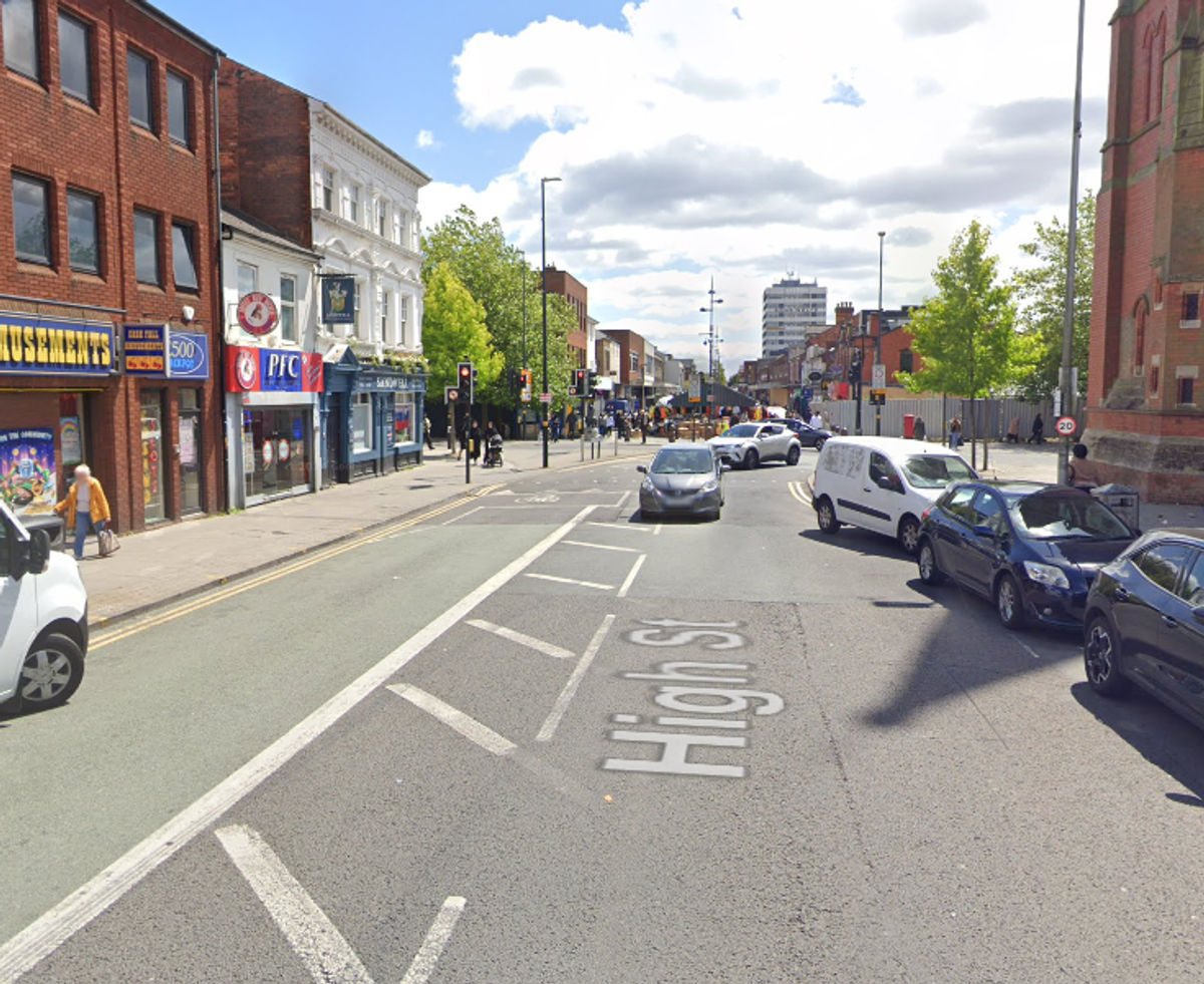 West Bromwich High Street, near to where the incident happened