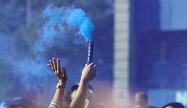 There were blue flares everyone on Sunday as Everton said goodbye to Goodison Park