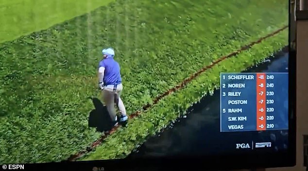 When he managed to retrieve it, cameras caught him drying it and placing it into his pocket