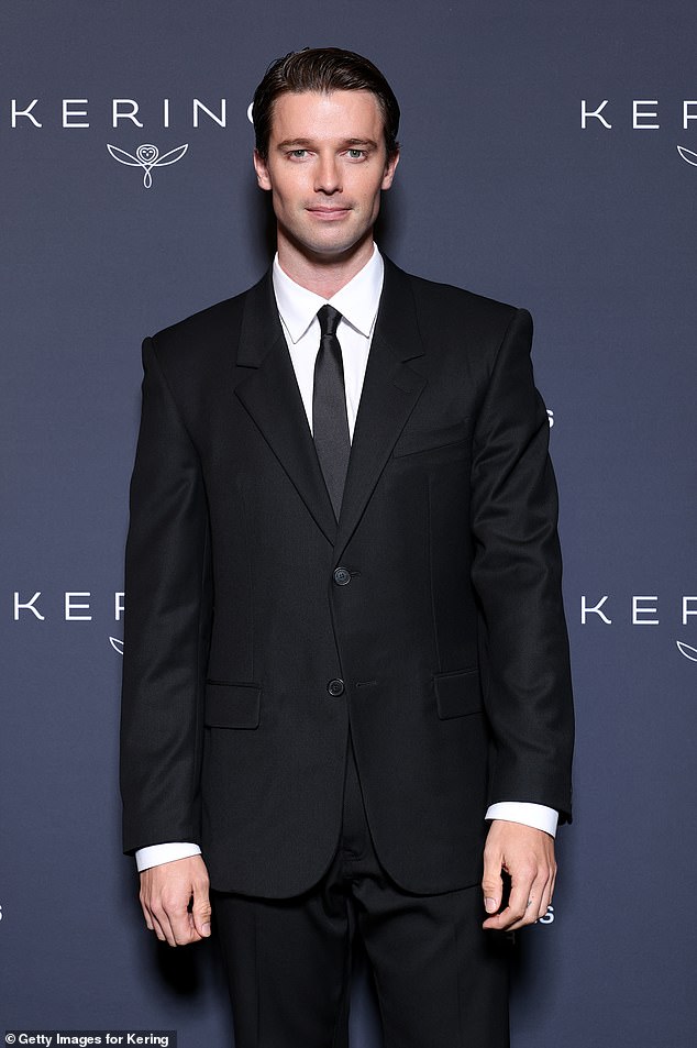 Patrick Schwarznegger looked dapper in a smart black suit and tie, as he attended the presidential dinner
