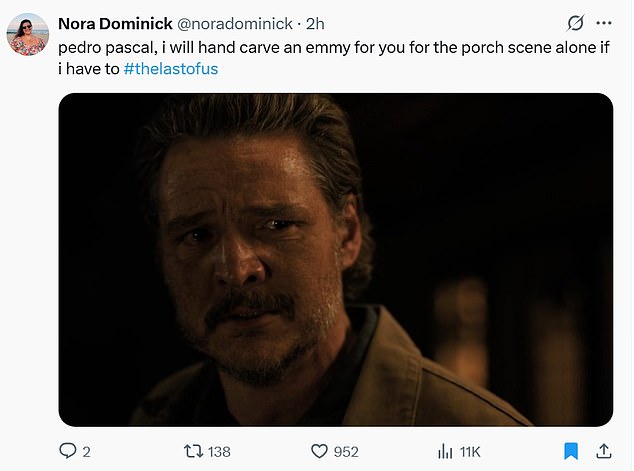 Others felt that Pascal and Ramsey's performances were worthy of Emmy awards, including Nora Dominick (@noradominick).