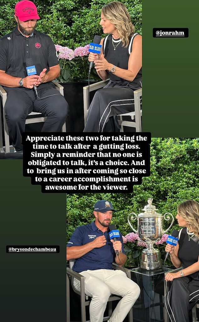 Amanda Balionis seemed to take a shot at Rory McIlroy's media snub on social media