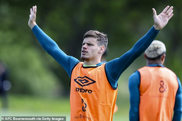 Liverpool target Milos Kerkez, 21, was picked out at left back by Neville - despite the Man United legend voting for Arsenal star Myles Lewis-Skelly, 18, as his Young player of the Year