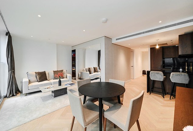 London, £600k: The property comes with access to a 56th-floor gym¿one of Europe's highest