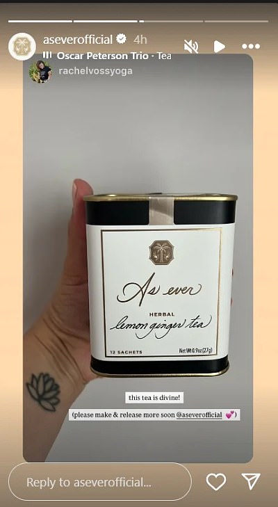 Meghan reposted a series of photos on As Ever. Critics claimed she reposted this one to show there was a 'demand' for her products