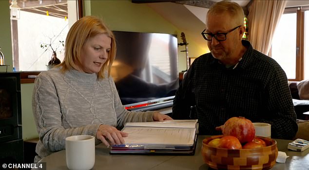 Ellie and Gary (pictured), from Nottingham, featured on Monday's episode of the Channel 4 show that catches up with buyers who have previously appeared at the start of their property developing journey