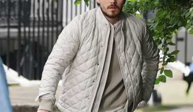Brooklyn Beckham was in London yesterday, posing for a modelling campaign with fashion company Moncler