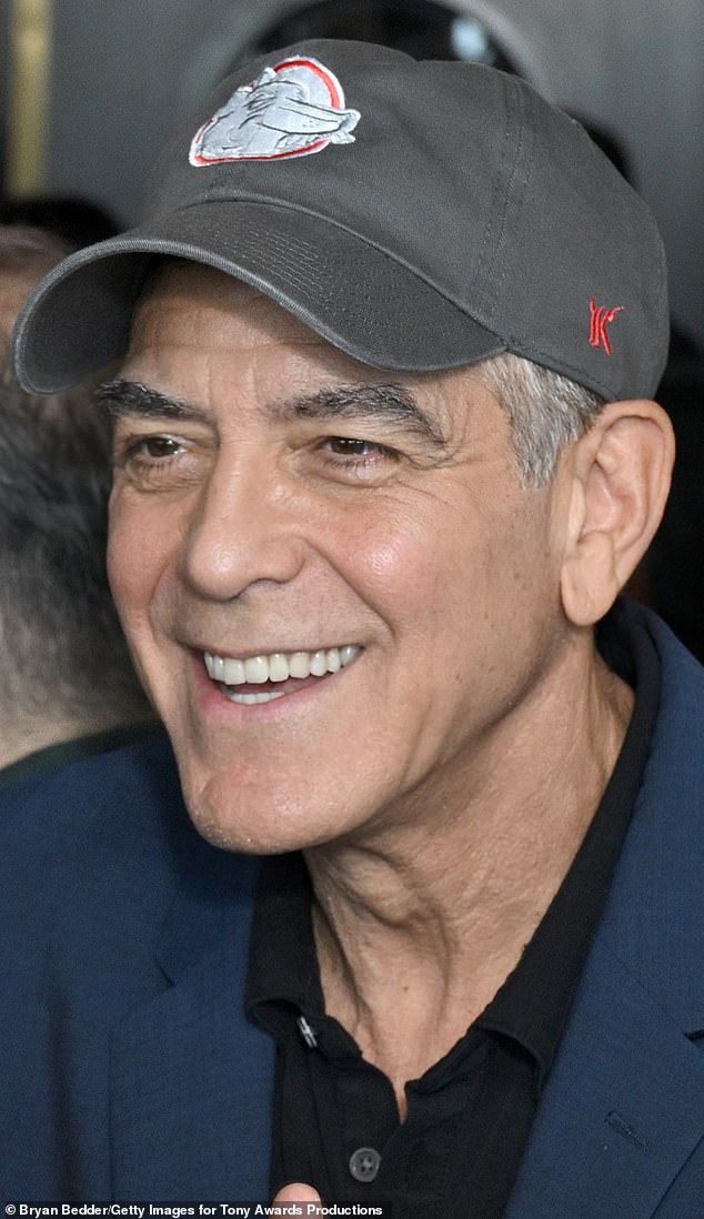 George Clooney resembled his old silver foxy self while attending the 78th Annual Tony Awards Nominees Luncheon, which was held at 30 Rock's Rainbow Room in Midtown Manhattan on Monday