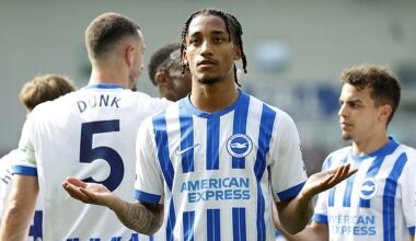 Joao Pedro (above) is thought to have been absent from Brighton's clash with Liverpool on Monday night due to a training ground altercation involving one of his Seagulls team-mates