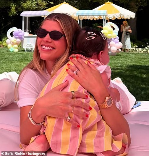 In her caption, Sofia wrote a touching message in which she reflected on the 'mix of emotion' she felt watching her daughter complete her first year in the world
