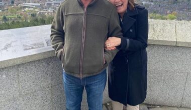 Lorraine Kelly is likely about to spend a lot more time with her husband Steve Smith (pictured together) after ITV Daytime bosses announced huge cuts on Tuesday with job losses in excess of 220