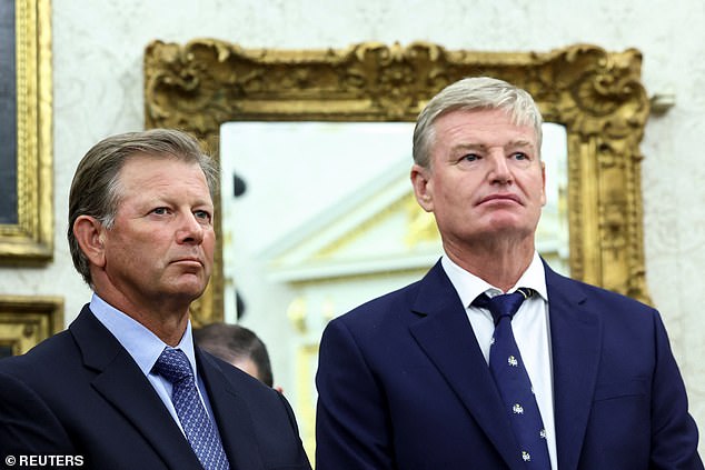 South African golf legends Ernie Els and Retief Goosen joined the country's president