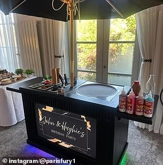 A buffet was laid on for all the guests alongside a small bar