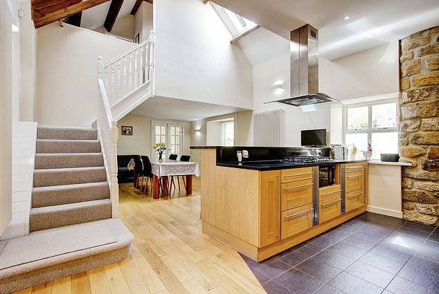 North East England, £600k: The barn conversion has lots of natural light
