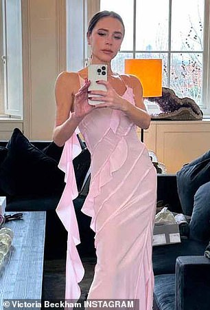 The dress boasted an eery resemblance to an outfit worn by Victoria in January 2023