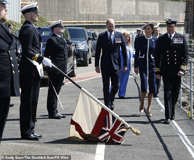 The Princess (pictured next to Prince William) said: 'It's a very proud day for me to see all the hard work that's been going on behind the scenes'