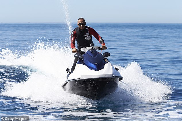 Hamilton likes to partake in water sport activities during his free time in Monaco