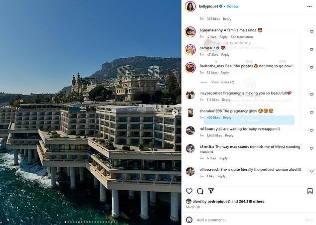 Piquet posted a picturesque photo of their life together in Monaco recently on Instagram