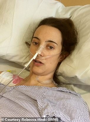 Rebecca Hind post operation in December 2019