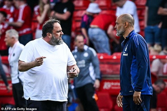 Forest said Evangelos Marinakis was concerned for Taiwo Awoniyi when he entered the pitch