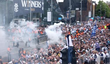 Thousands of Tottenham fans lined the streets of North London during a parade on Friday