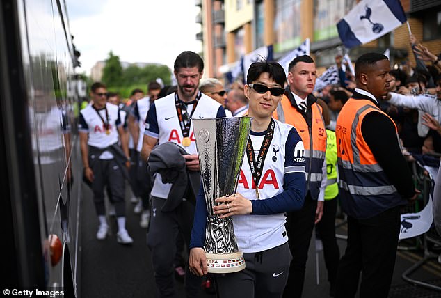 Captain Son Heung-Min, who declared himself a 'legend' after the win, led the celebrations