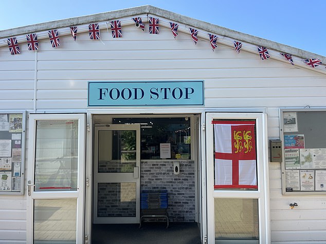 Pictured: The small supermarket that relies on food shipments from Guernsey